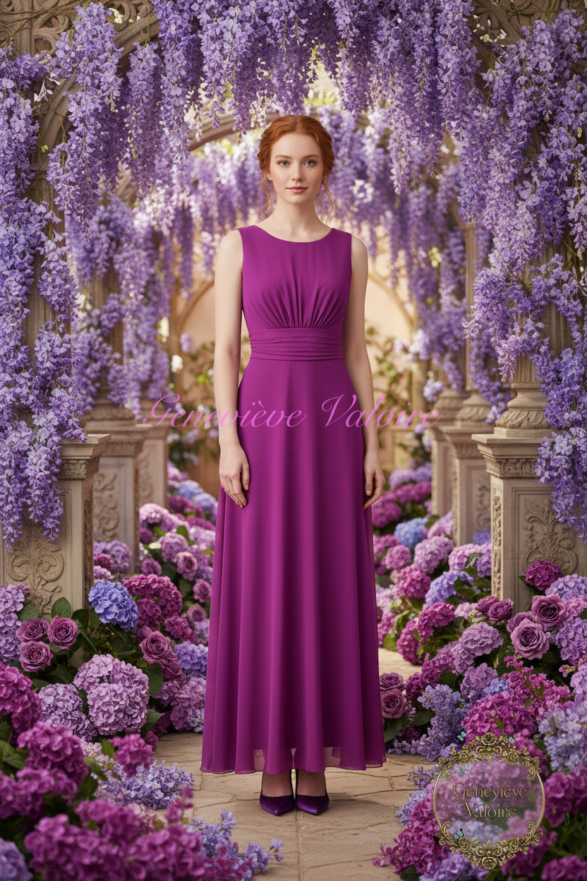 Vestido purpura falta parte atrás