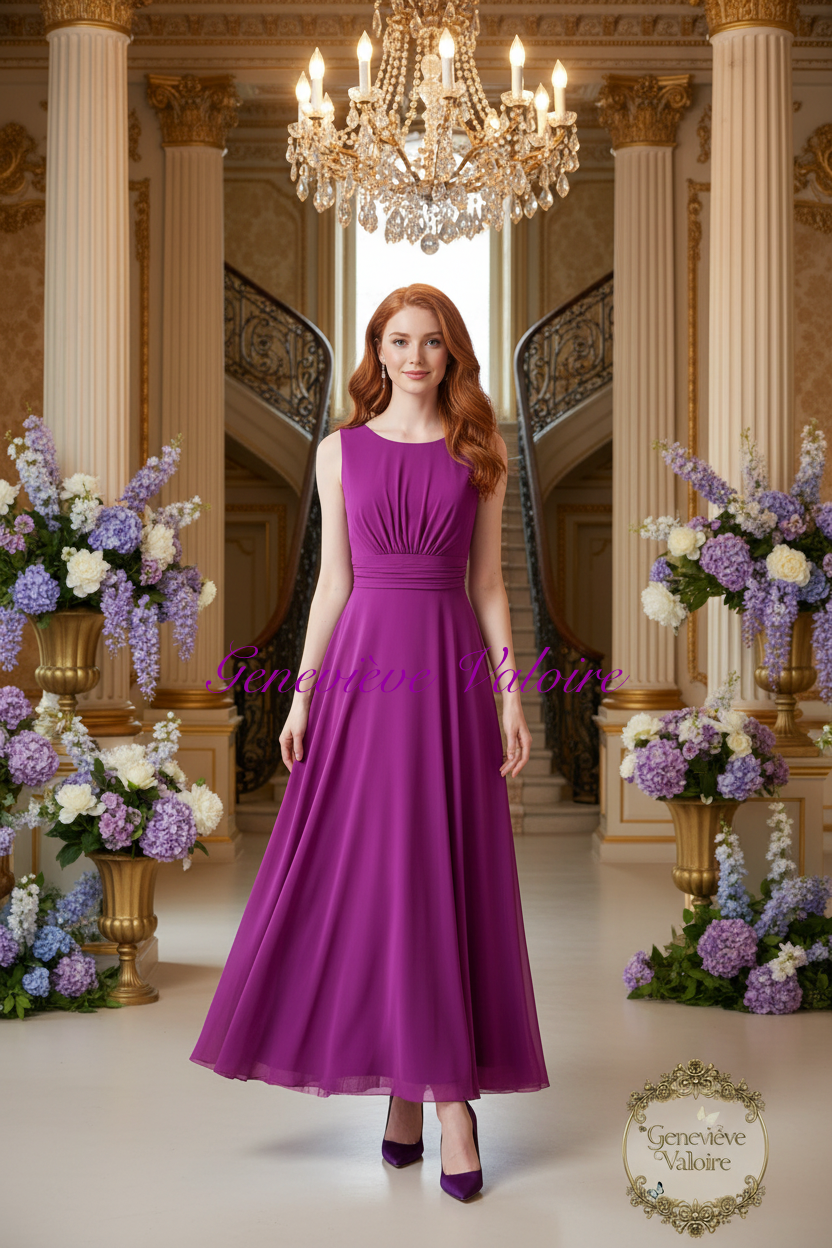 Vestido purpura falta parte atrás