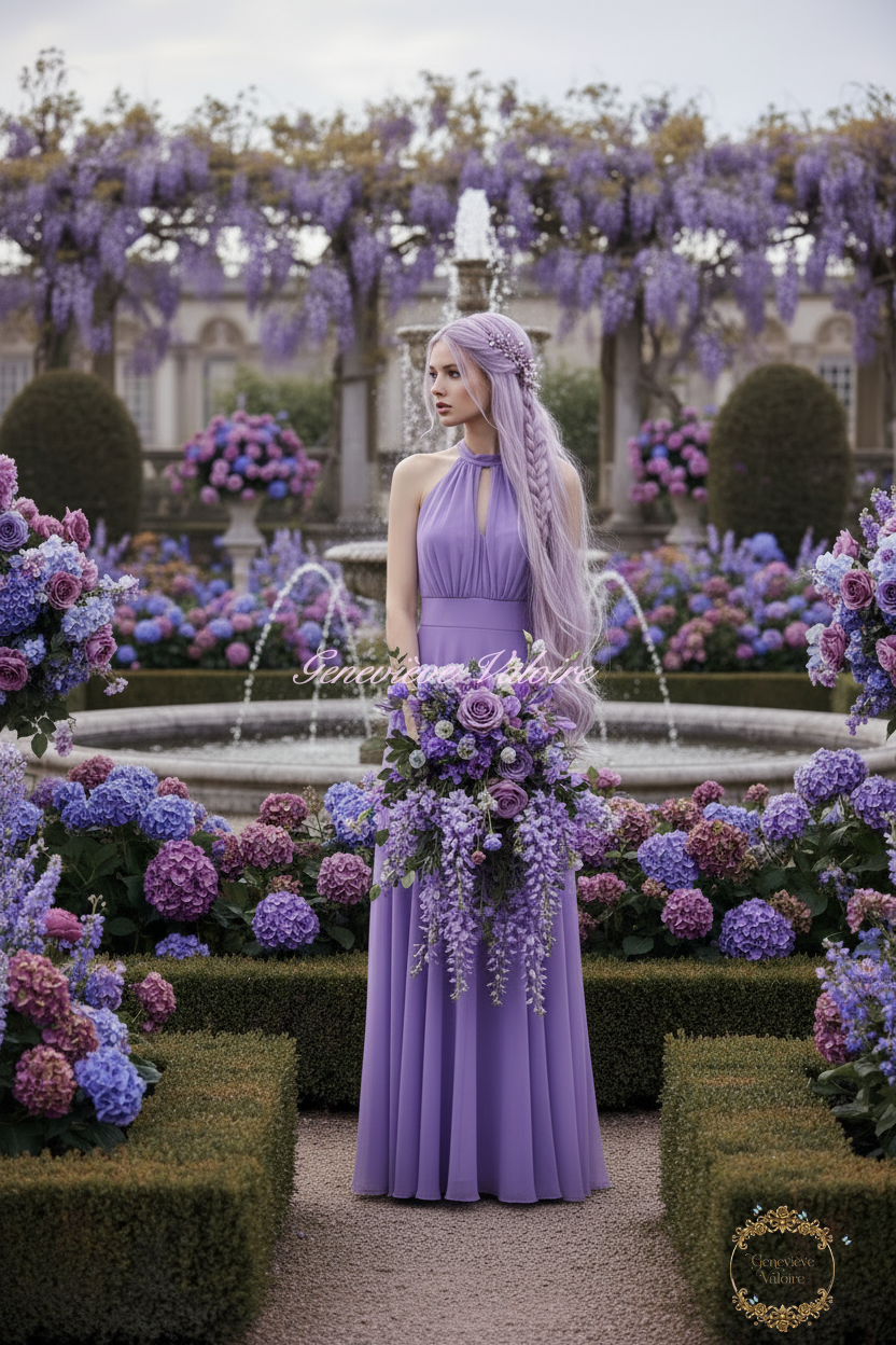Vestido Reiné Mauvaine