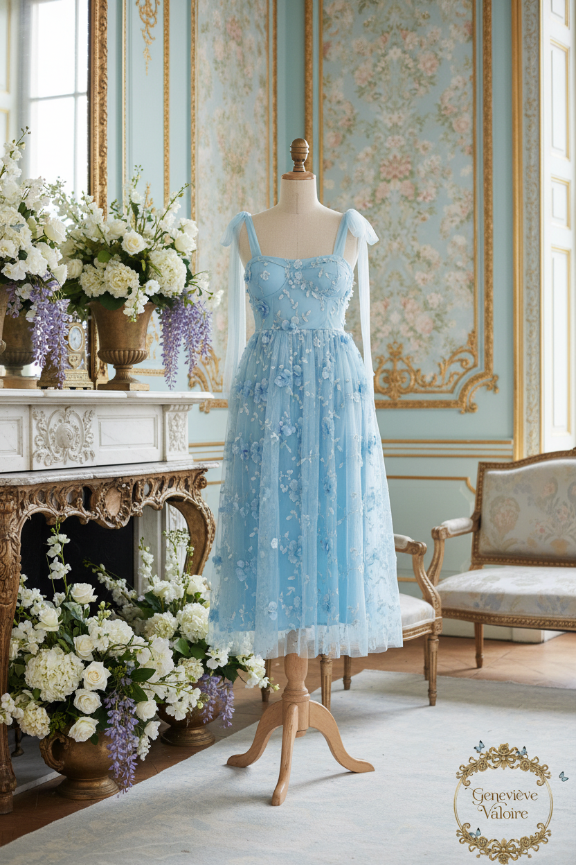Vestido en maniquí Bridgerton